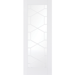 Orly White Internal Door with Clear Glass